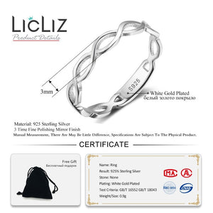 LicLiz 2019 Simple 925 Sterling Silver V Shape Rings for Women Heart Star Leaf Braided Band Silver Jewelry Joyas de Plata LR0470