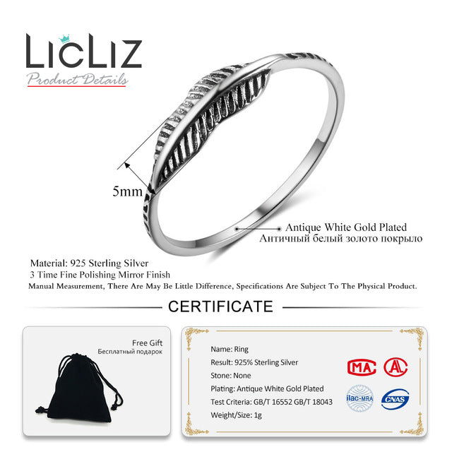 LicLiz 2019 Simple 925 Sterling Silver V Shape Rings for Women Heart Star Leaf Braided Band Silver Jewelry Joyas de Plata LR0470