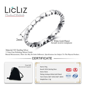 LicLiz 2019 Simple 925 Sterling Silver V Shape Rings for Women Heart Star Leaf Braided Band Silver Jewelry Joyas de Plata LR0470