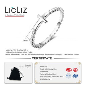 LicLiz 2019 Simple 925 Sterling Silver V Shape Rings for Women Heart Star Leaf Braided Band Silver Jewelry Joyas de Plata LR0470