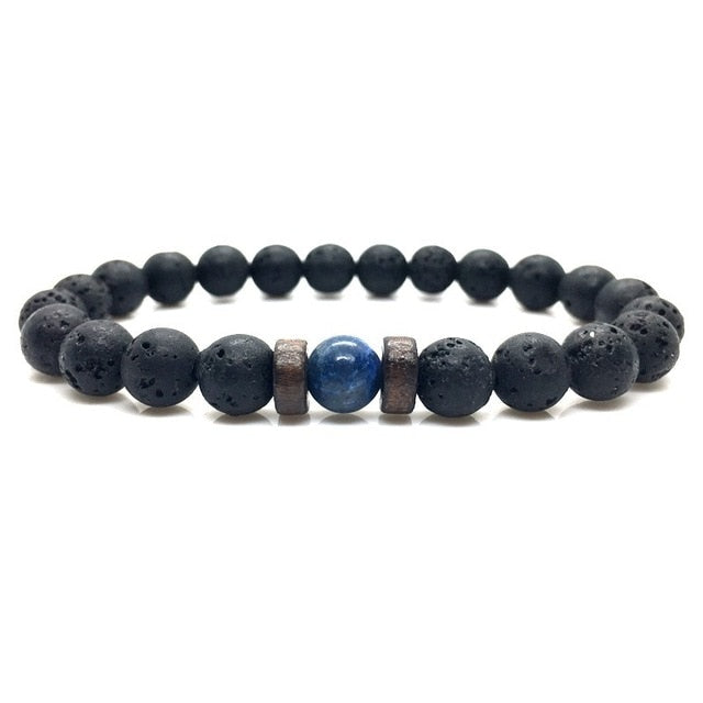 Men Bracelet Natural Moonstone Bead Tibetan Buddha Bracelet chakra Lava Stone Diffuser Bracelets Men Jewelry gift Drop Shipping