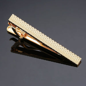 DY New and high quality laser engraving tie clip  fashion style  gold  silver and black men's business tie pin Free Delivery