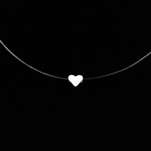 Fashion Shiny Crystal Necklace Zircon Pendant Transparent Fishing Line Invisible Ladies Necklace Jewelry Clavicle Chain Chocker