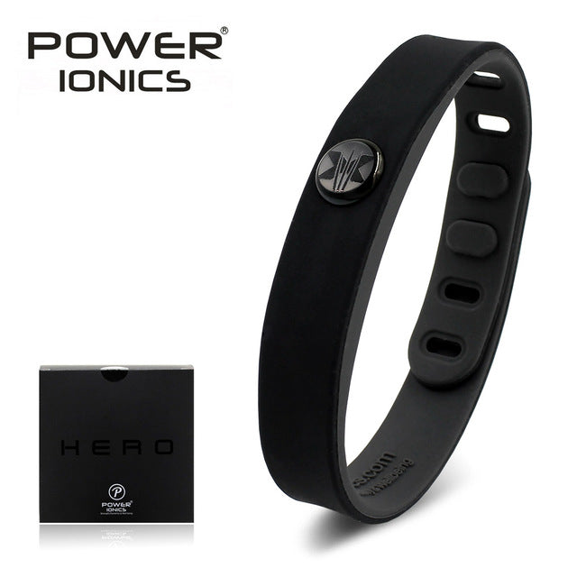 Power Ionics Super Hero Series 3000 ions Sports Titanium Fashion Waterproof Bracelet Wristband Balance Human Body Free Lettering