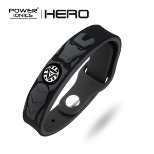 Power Ionics Super Hero Series 3000 ions Sports Titanium Fashion Waterproof Bracelet Wristband Balance Human Body Free Lettering